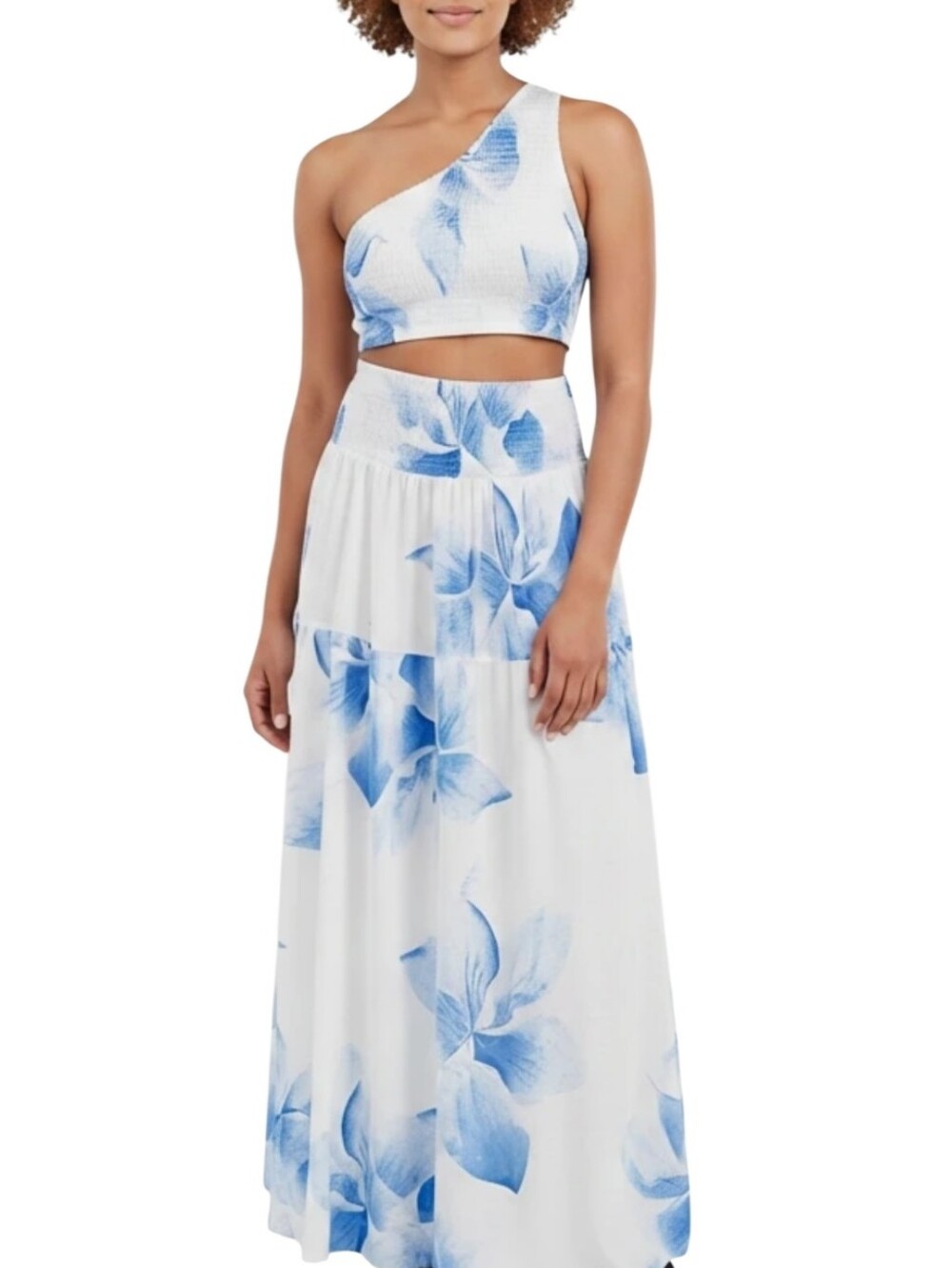 New Anthropologie Paper Heart Linen Blend Two Piece Maxi Skirt Set